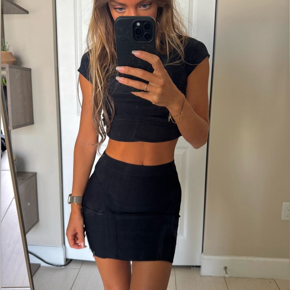 Black Bandage Skirt from Guess